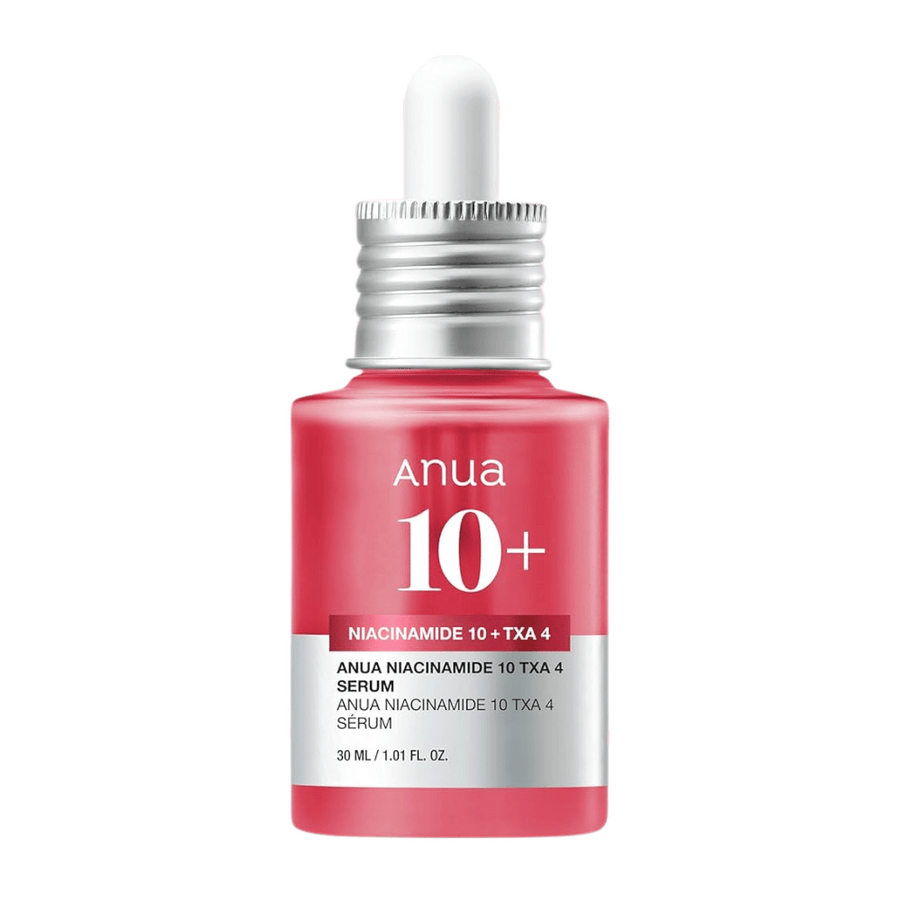 Anua Niacinamide 10% + TXA 4% Serum är ett kraftfullt, parfymfritt serum som balanserar hudtonen, minskar ojämnheter och ger en strålande lyster.