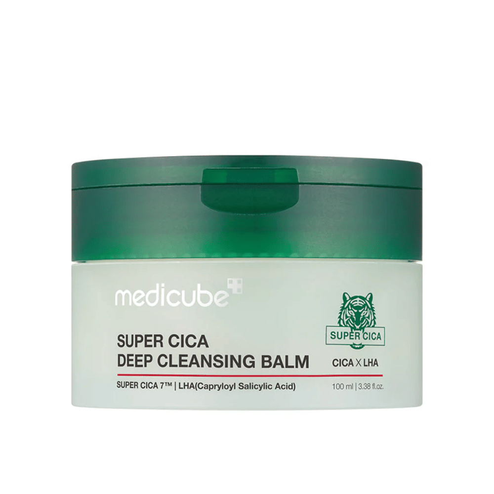 Medicube Super Cica Deep Cleansing Balm är en rengöringsbalm som djuprengör porerna och avlägsnar smink och orenheter. Den är berikad med Super Cica och LHA för att lugna och balansera huden, samtidigt som den lämnar huden fräsch och återfuktad.